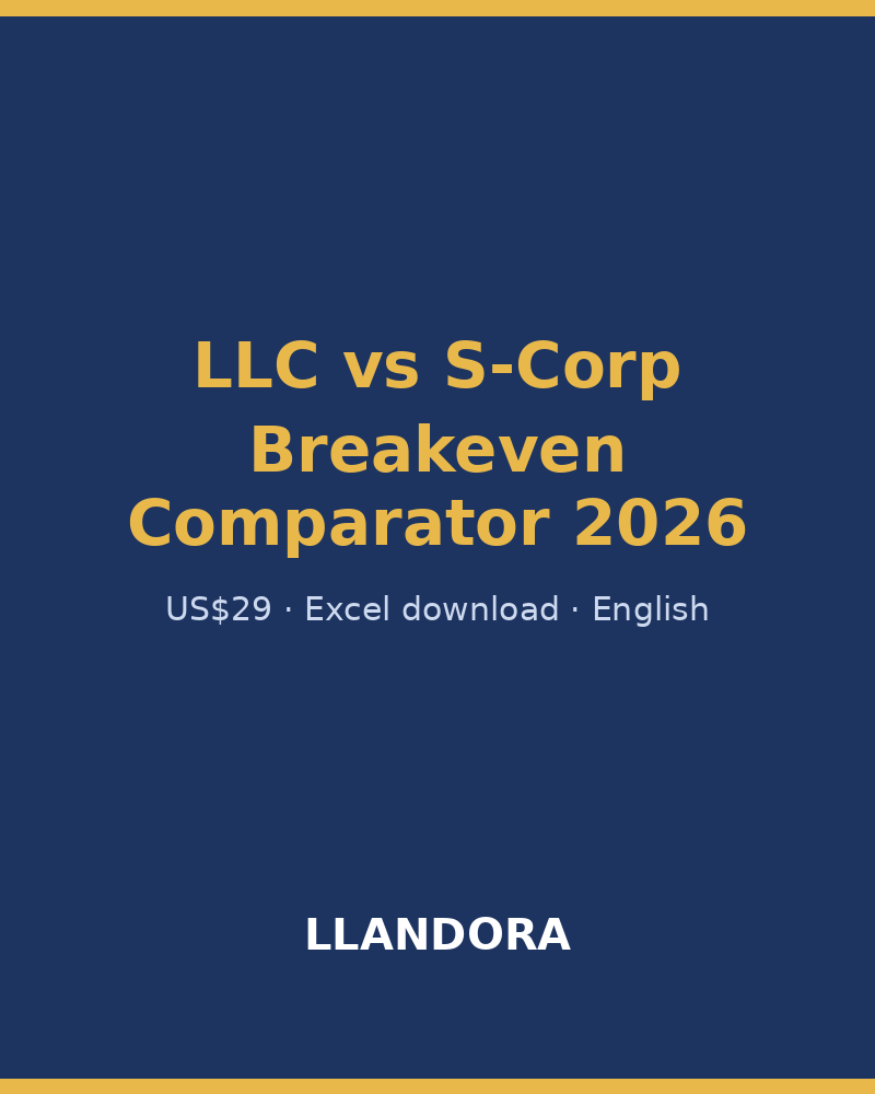 LLC vs S-Corp Breakeven Calculator 2026