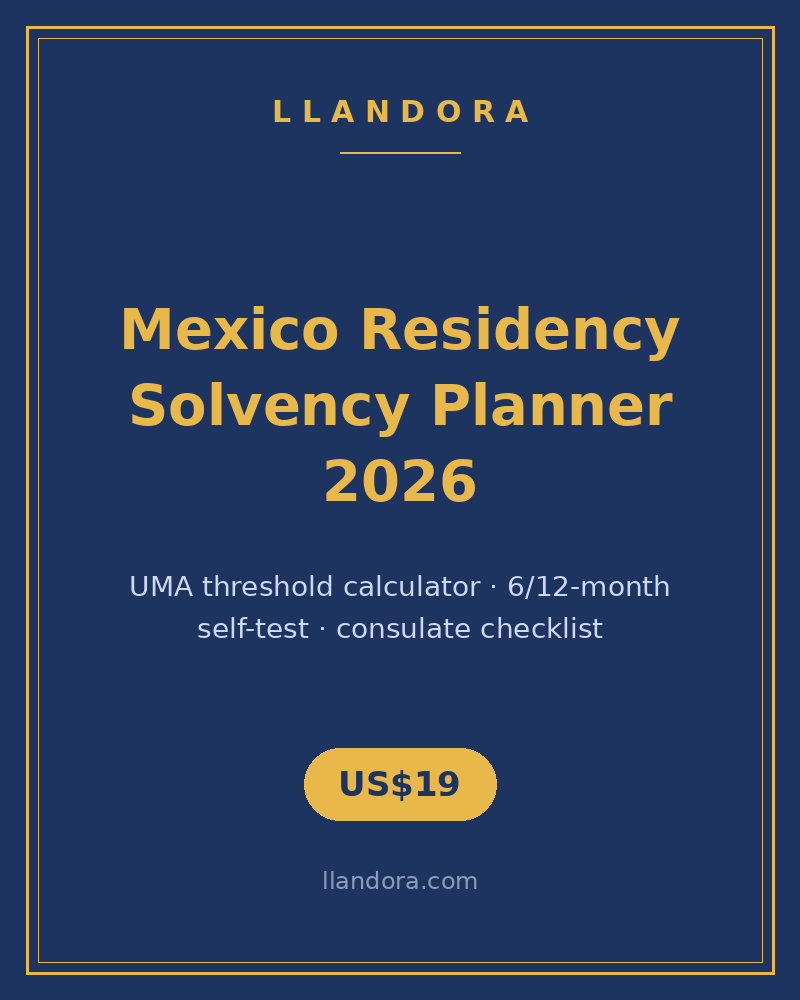 Mexico Residency Solvency Planner 2026