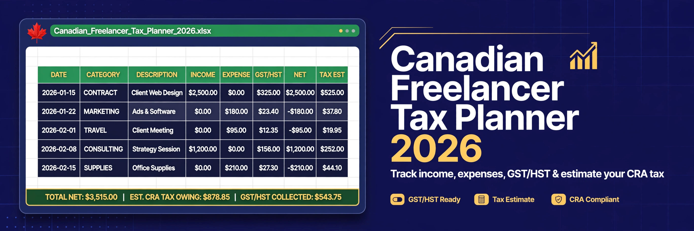 Canadian Freelancer Tax Planner 2026